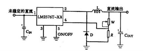 LM2576-ADJ 典型应用电路